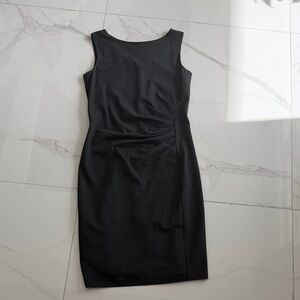 Max Mara Classic Black Sleeveless Sheath Dress